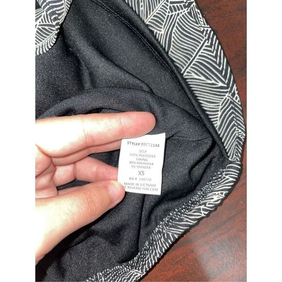 Sienna Sky Tie Front Black and White Tank Top - Picture 6 of 6